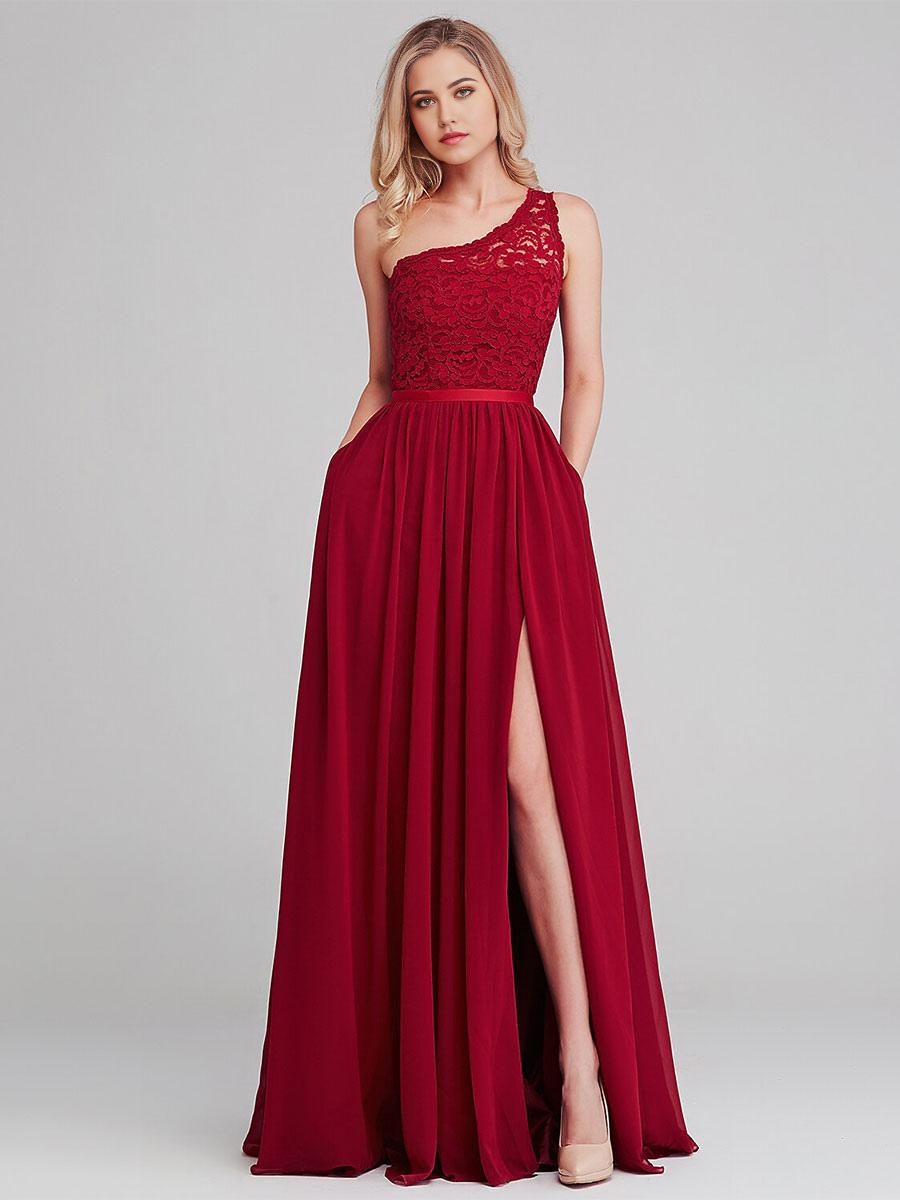 A-Line Floor-Length Zipper Chiffon formal dresses Bridesmaid Dresses evening gown Prom Dress